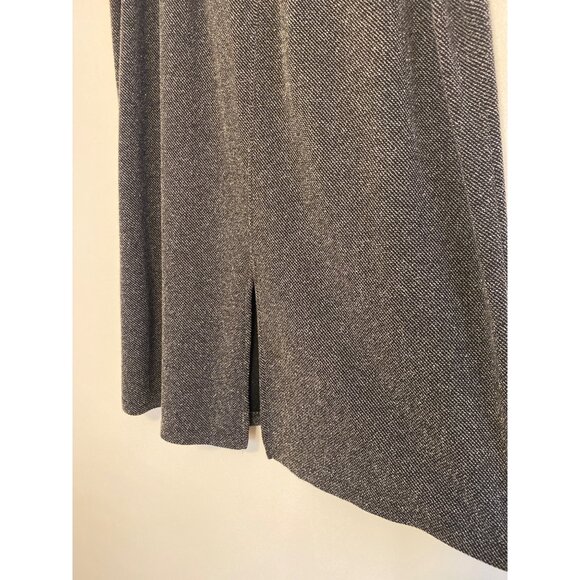 Jaclyn Smith Classic Women's Gray Herringbone Midi Skirt Size 1X - Picture 2 of 5